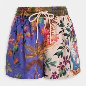 Zimmermann Tropicana Patched Shorts in Spliced Sz XS